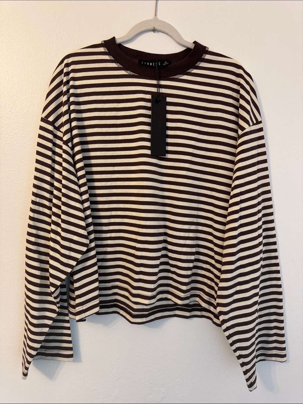 Lioness Bloom Long Sleeve Dark Chocolate Stripe